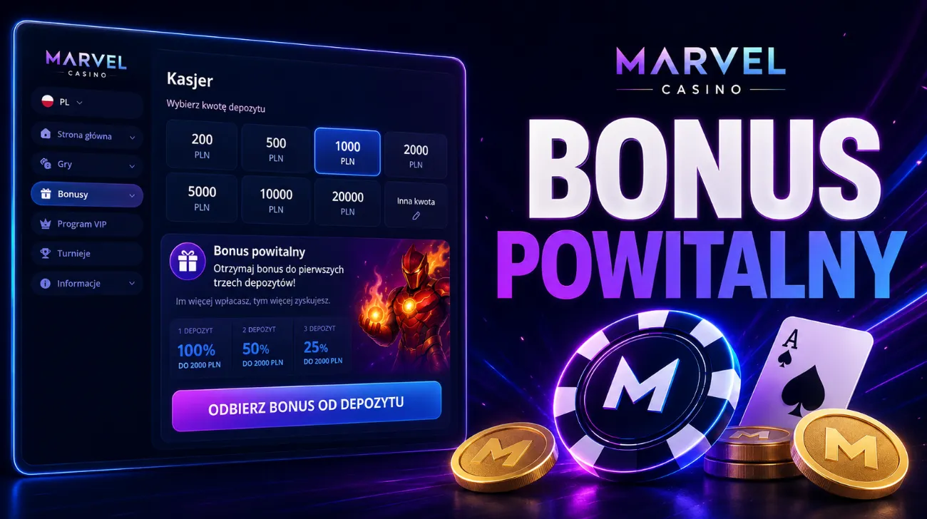 Marvel Casino bonus powitalny od depozytu