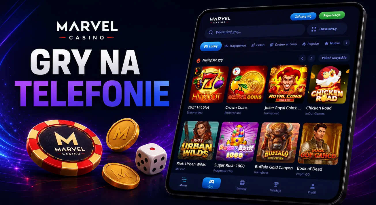 Gry dostępne w Marvel Casino na telefonie
